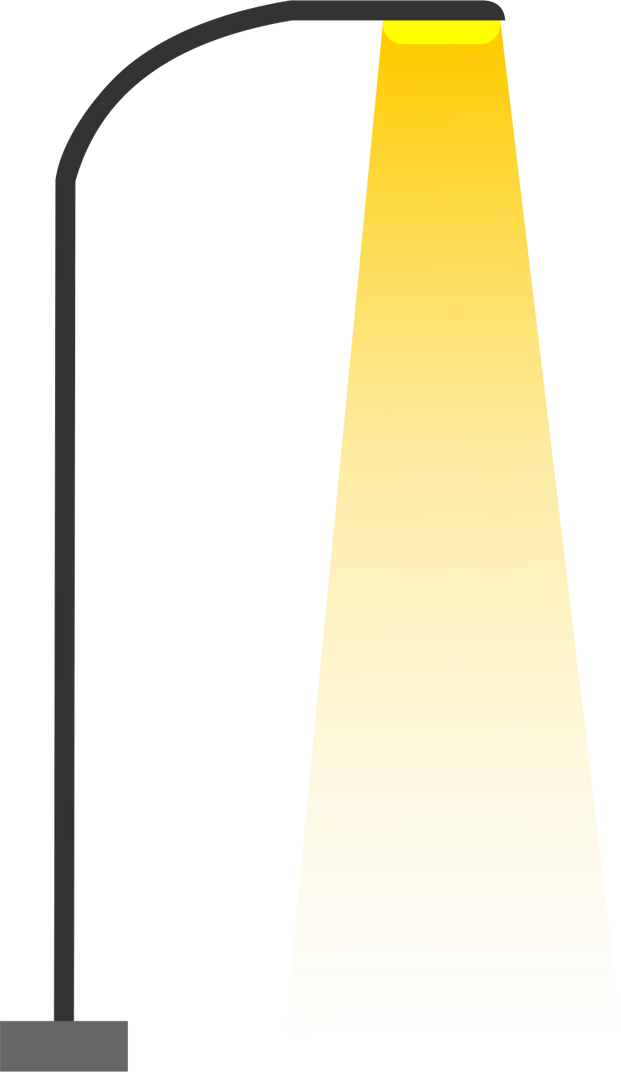 Street Lamp with Transparent Light Effect