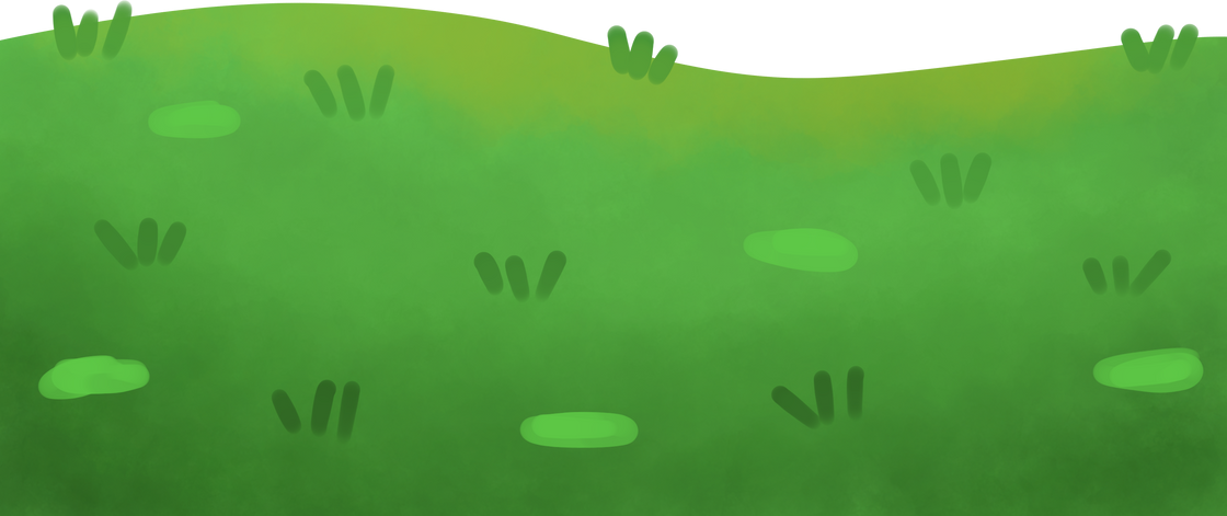 Green cartoon hill